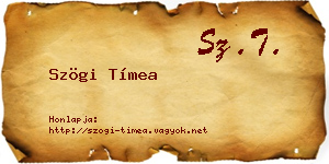 Szögi Tímea névjegykártya